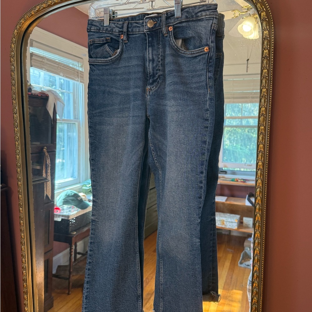 Zara Crop Flare Jeans